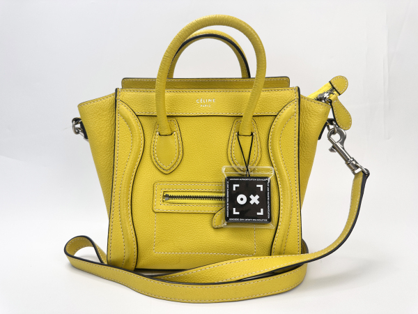 Celine Celine Luggage Nano Bag Yellow Grained Leather