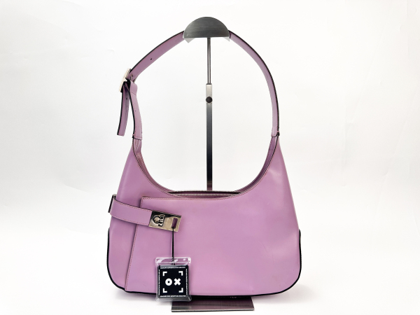 Ferragamo Salvatore Ferragamo Gancini Shoulder Bag Leather Pink