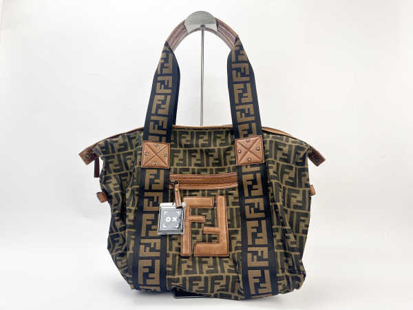 Fendi Fendi Zucca Canvas Shoulder Bag Brown