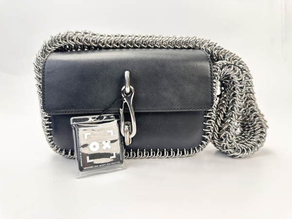 Alexander Wang Paco Rabanne Black Leather Iconic 1969 Shoulder Bag