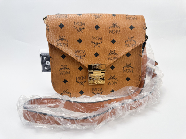 MCM MCM Patricia Visetos Shoulder Bag Cognac