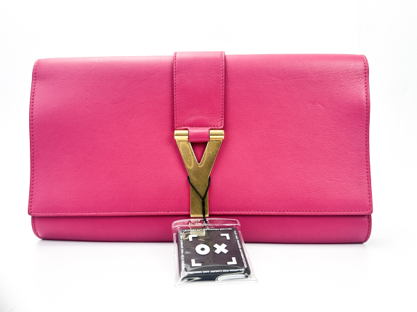Saint Laurent / YSL Saint Laurent YSL Bellechasse Clutch Leather Fuchsia