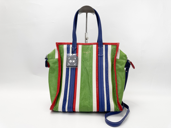 Balenciaga Balenciaga Bazar Shopper Striped Leather Medium Tote