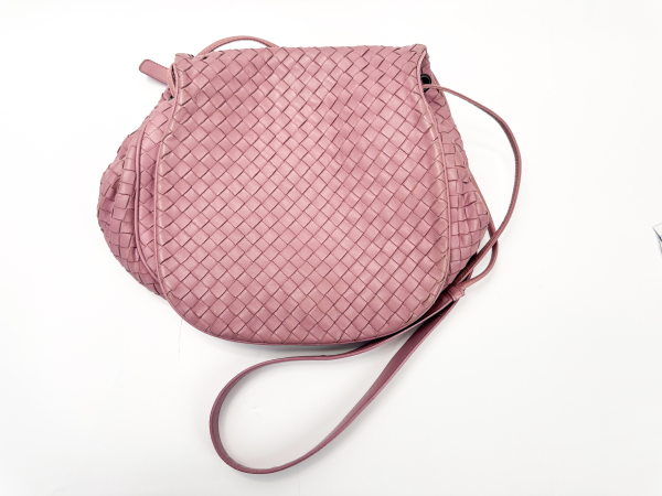 Bottega Veneta Bottega Veneta Intrecciato Leather Shoulder Bag Pink