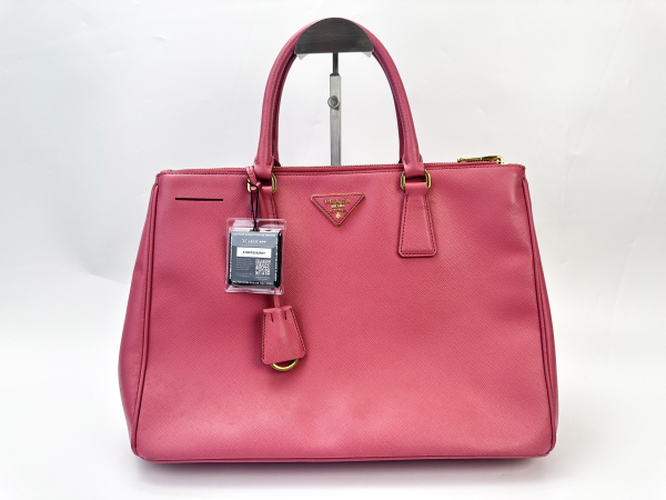 Prada Prada Saffiano Leather Tote Bag Pink