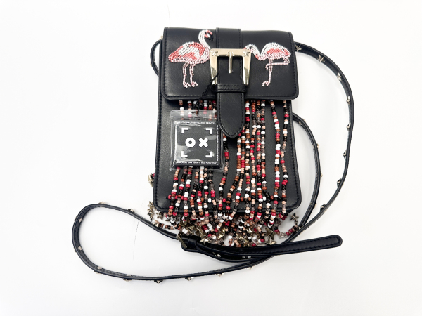 Valentino Valentino Flamingo beaded shoulder bag