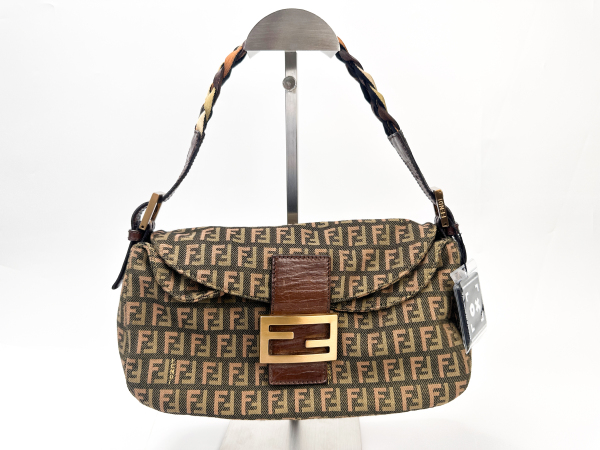 Fendi Fendi Zucca Canvas Mama Forever Bag with Braided Strap