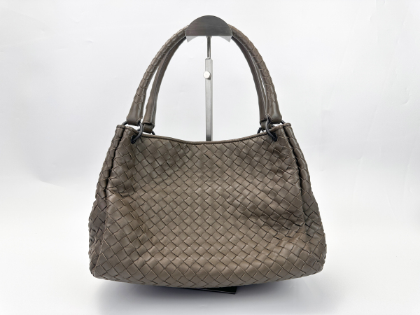 Bottega Veneta Bottega Veneta Intrecciato Leather Shoulder Bag Olive Green