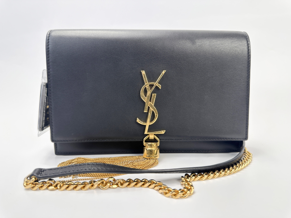 Saint Laurent / YSL Saint Laurent Kate Medium Black Leather with Tassel