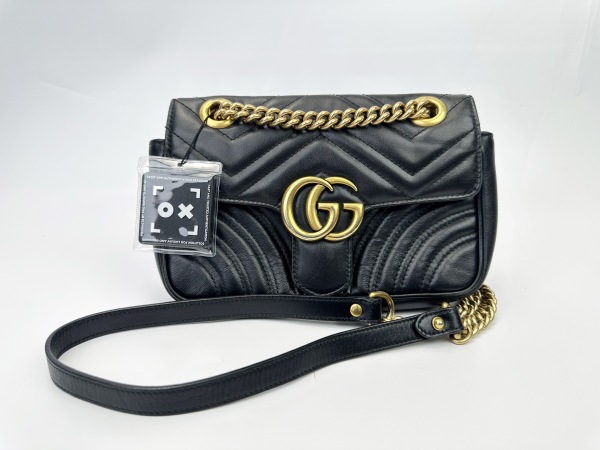 Gucci Gucci GG Marmont Matelassé Mini Bag Black Leather