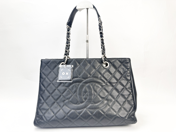 Chanel Chanel Black Quilted Caviar Leather GST Grand Shopping Tote
