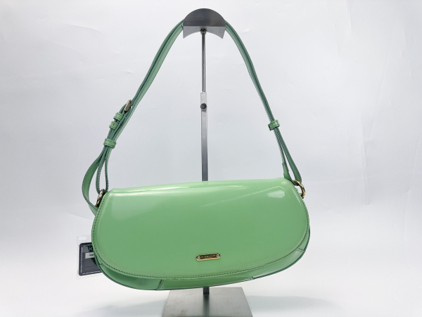 Burberry Burberry Olympia Shoulder Bag Patent Leather Small Green